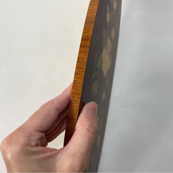 🎉LAST CALL🎉Vintage Walter Stahli Switzerland Wood Inlay Floral Wall Hanging - Picture 11 of 16